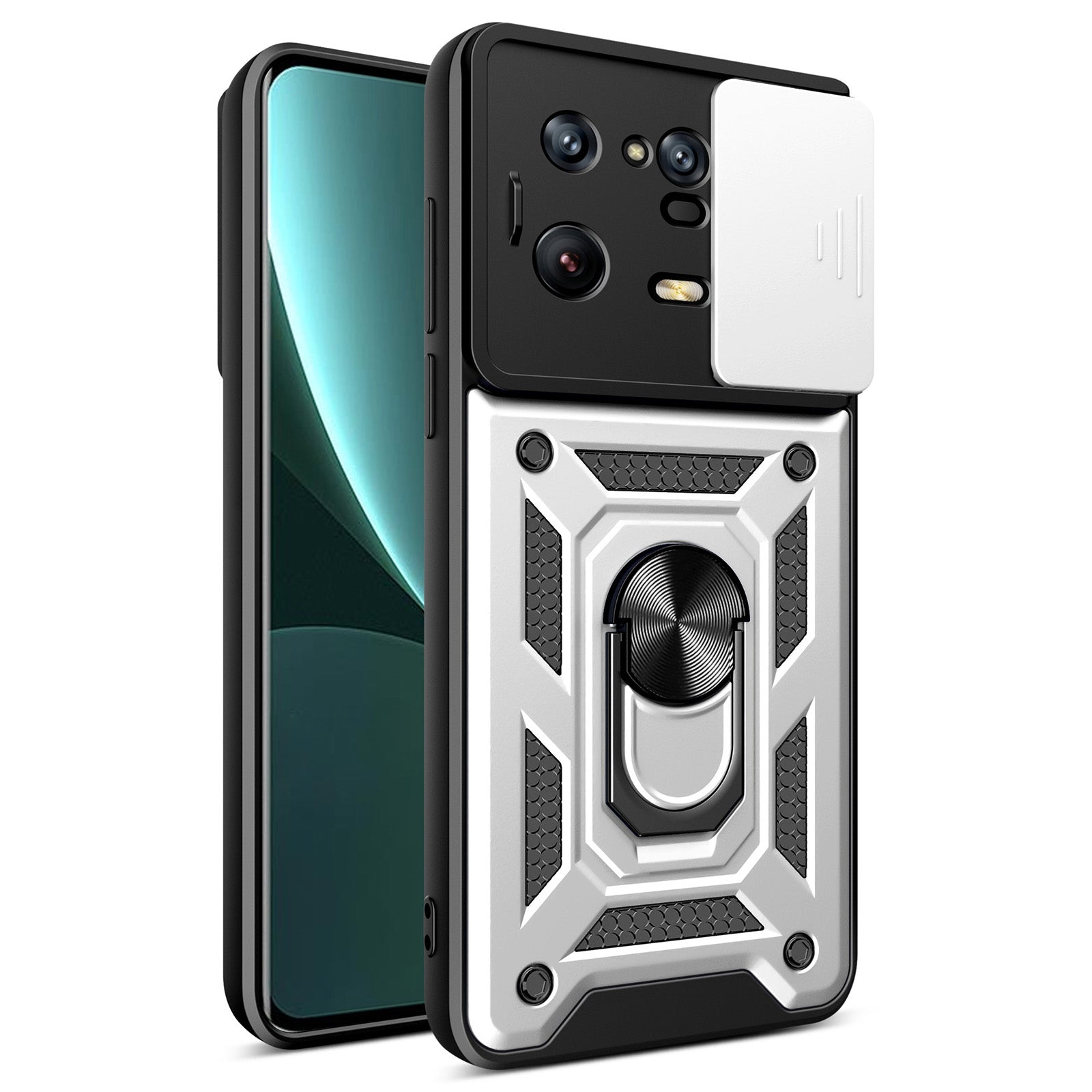 For Xiaomi 13 Pro 5G Ring Holder Kickstand Phone Case PC TPU Slide Camera Protector Back Cover For Xiaomi 13 Pro 5G Ring Holder Kickstand Phone Case PC TPU Slide Camera Protector Back Cover
